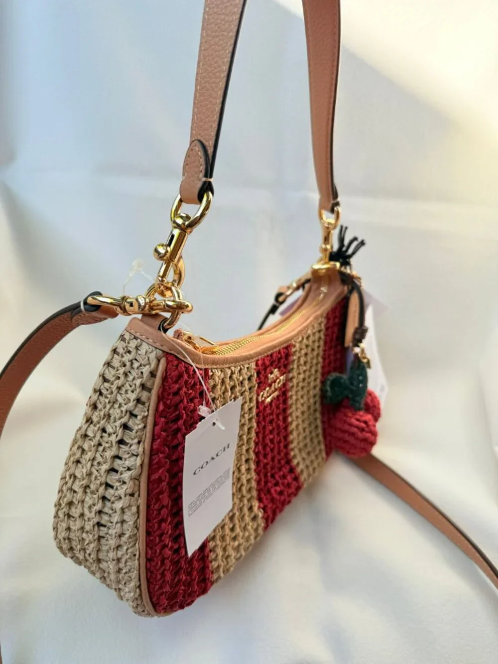 coach Teri Shoulder Bag With Stripes And Charm cer34 - Picture 7 of 14
